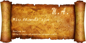 Miu Atanázia névjegykártya